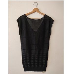 Armani Exchange Black Sheer Top